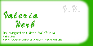 valeria werb business card